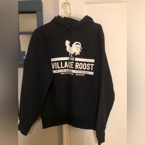 Sport-Tek Black Village Roost Hoodie with White Graphic